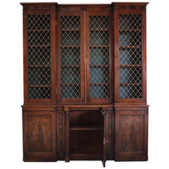 Early 19th Century English Regency Inverted Breakfront Bookcase