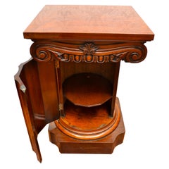 Antique Early 19th Century English Regency Mahogany Bedside Table or 'Somno'