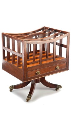 Early 19th Century English Regency Mahogany Canterbury