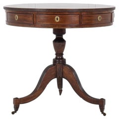 Early 19th Century English Regency Mahogany Drum Table