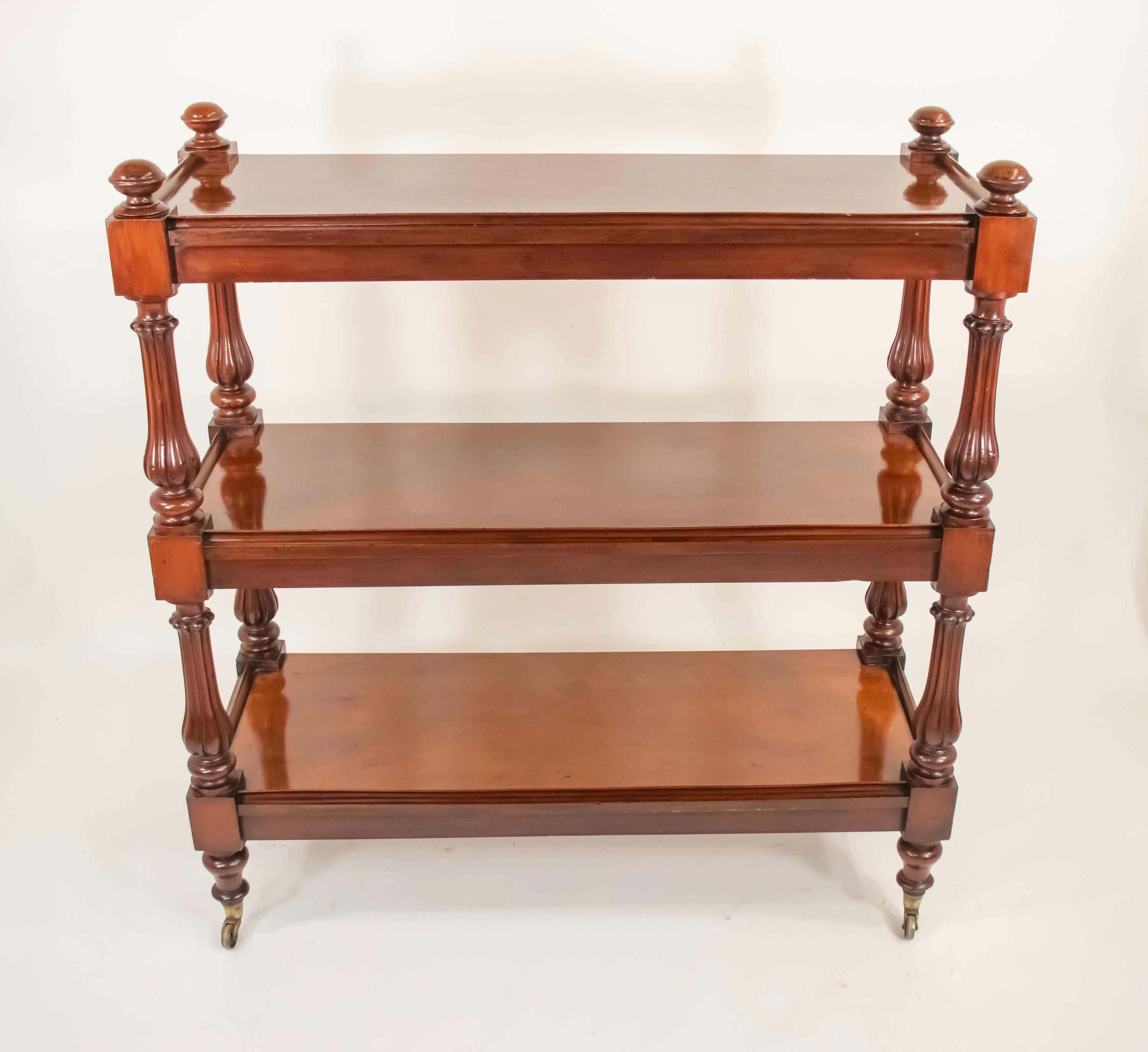 20th Century Early 19th Century English Regency Mahogany Serving Table Dumbwaiter Server
