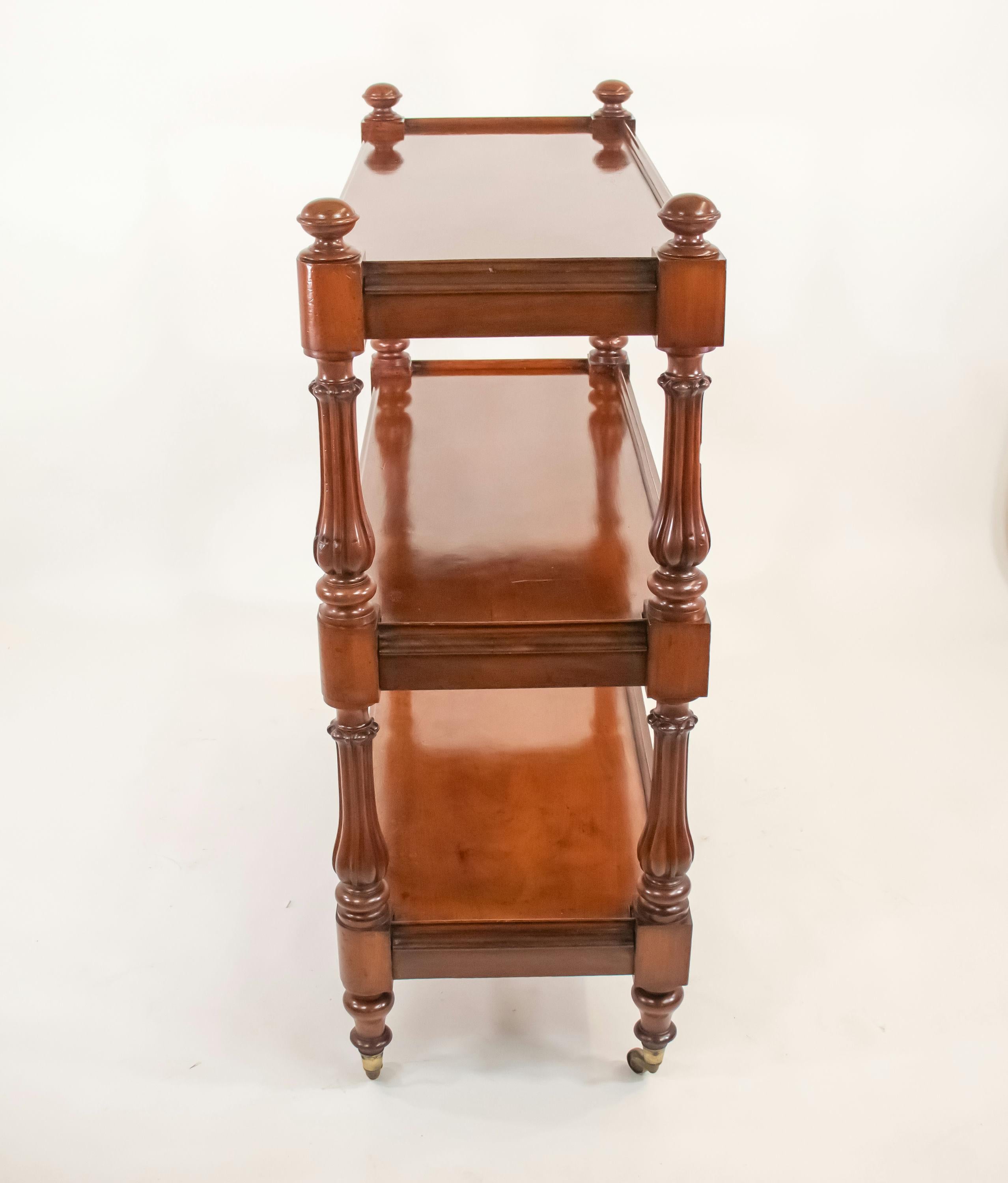 Early 19th Century English Regency Mahogany Serving Table Dumbwaiter Server 1
