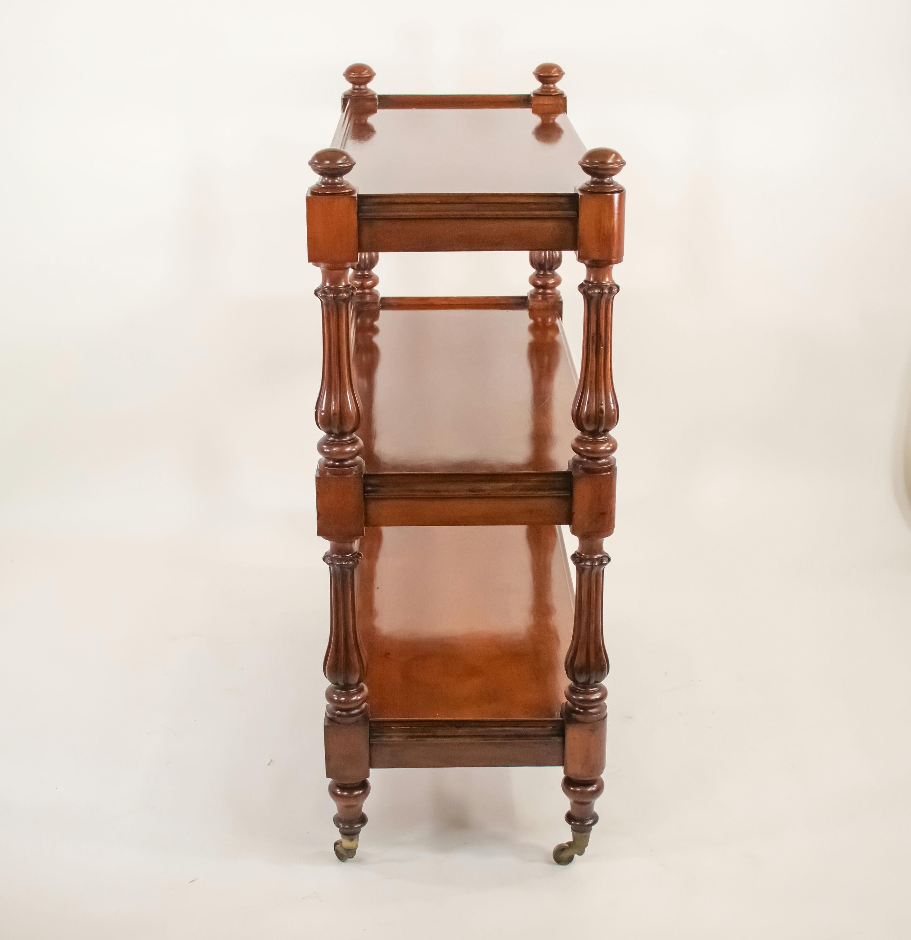 Early 19th Century English Regency Mahogany Serving Table Dumbwaiter Server 2