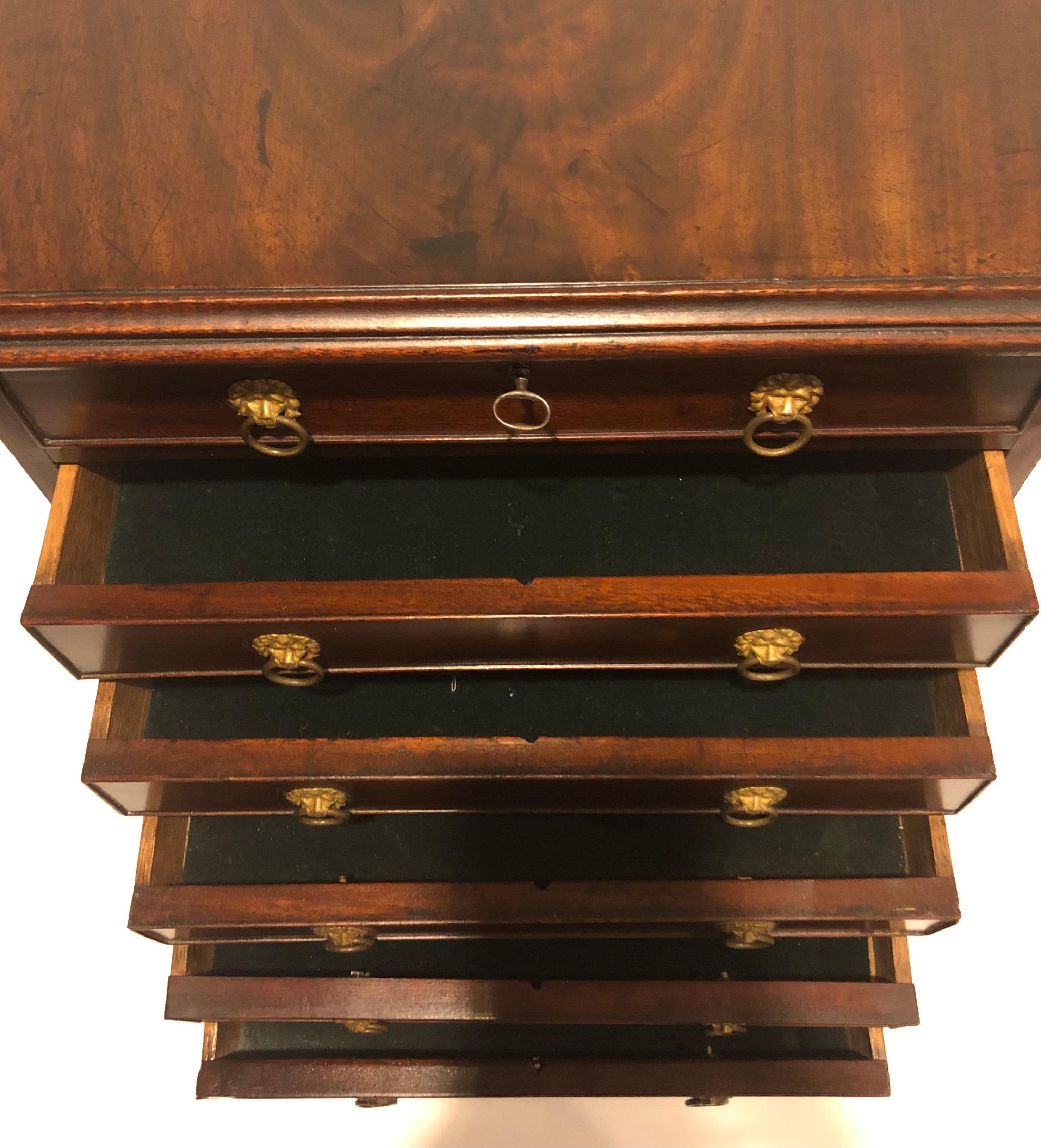 Early 19th Century English Regency Mahogany Six-Drawer Specimen Chest In Good Condition In Ft. Lauderdale, FL