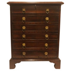 Early 19th Century English Regency Mahogany Six-Drawer Specimen Chest