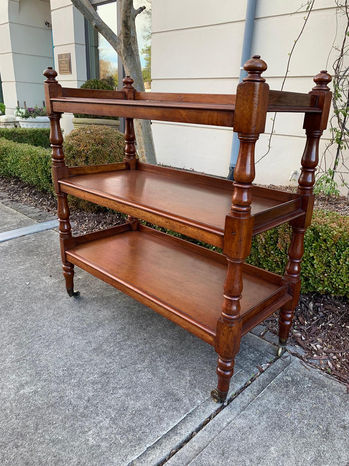 Early 19th Century English Regency Mahogany Trolley Étagère In Good Condition In Atlanta, GA