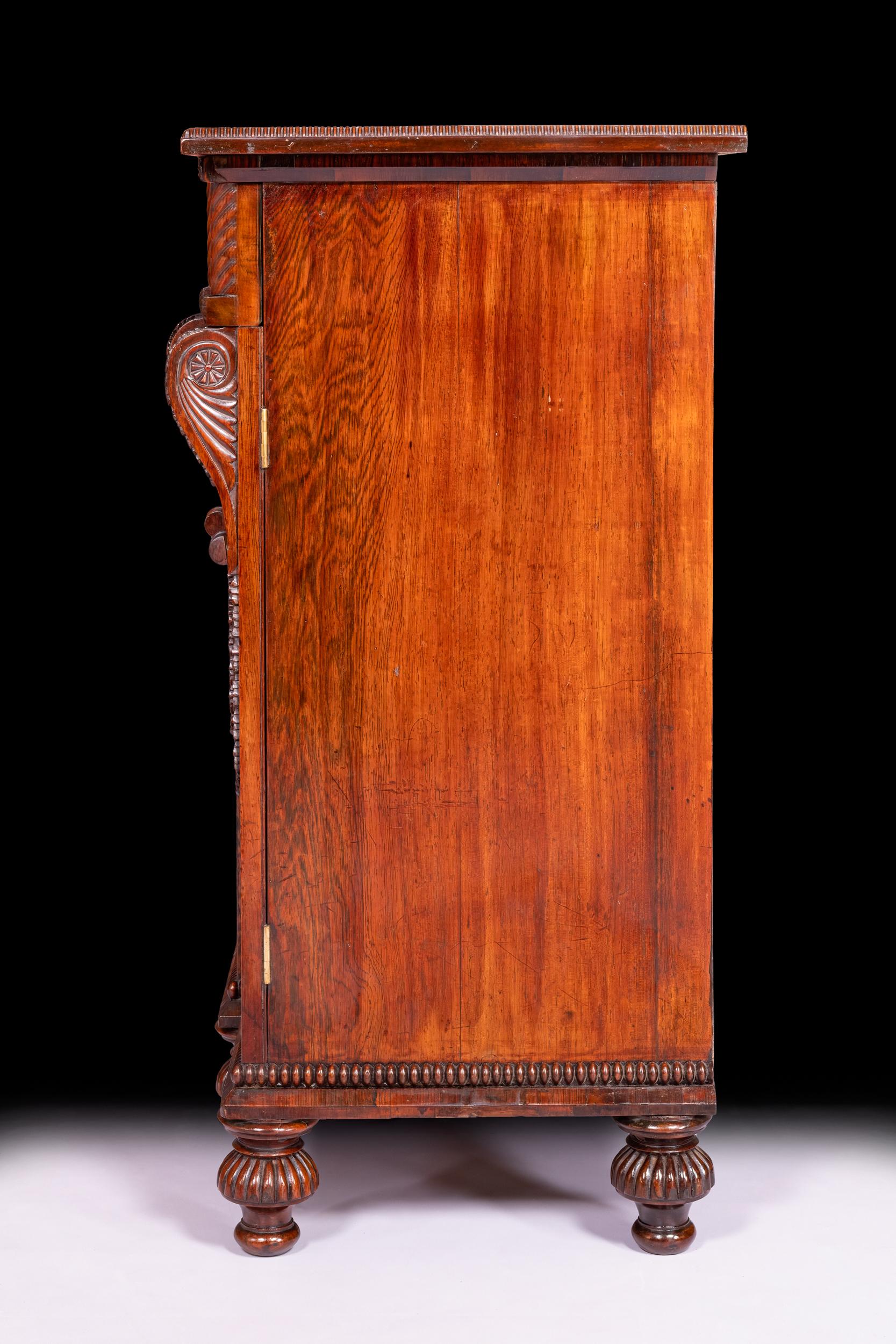 Early 19th Century English Regency Open Bookcase Attributed To Gillows Lancaster For Sale 1