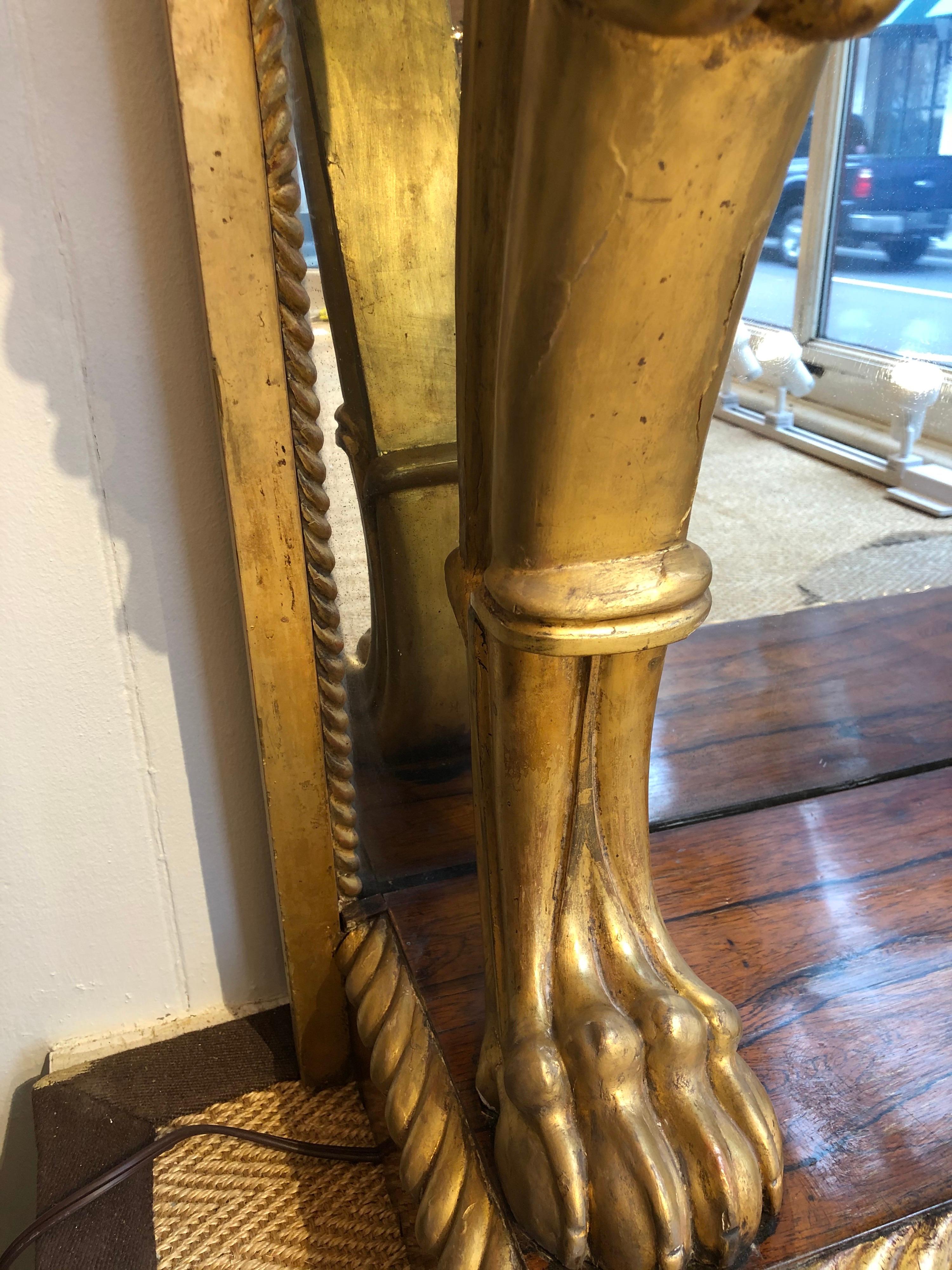 Early 19th Century English Regency Parcel-Gilt Console with Marble Top 5