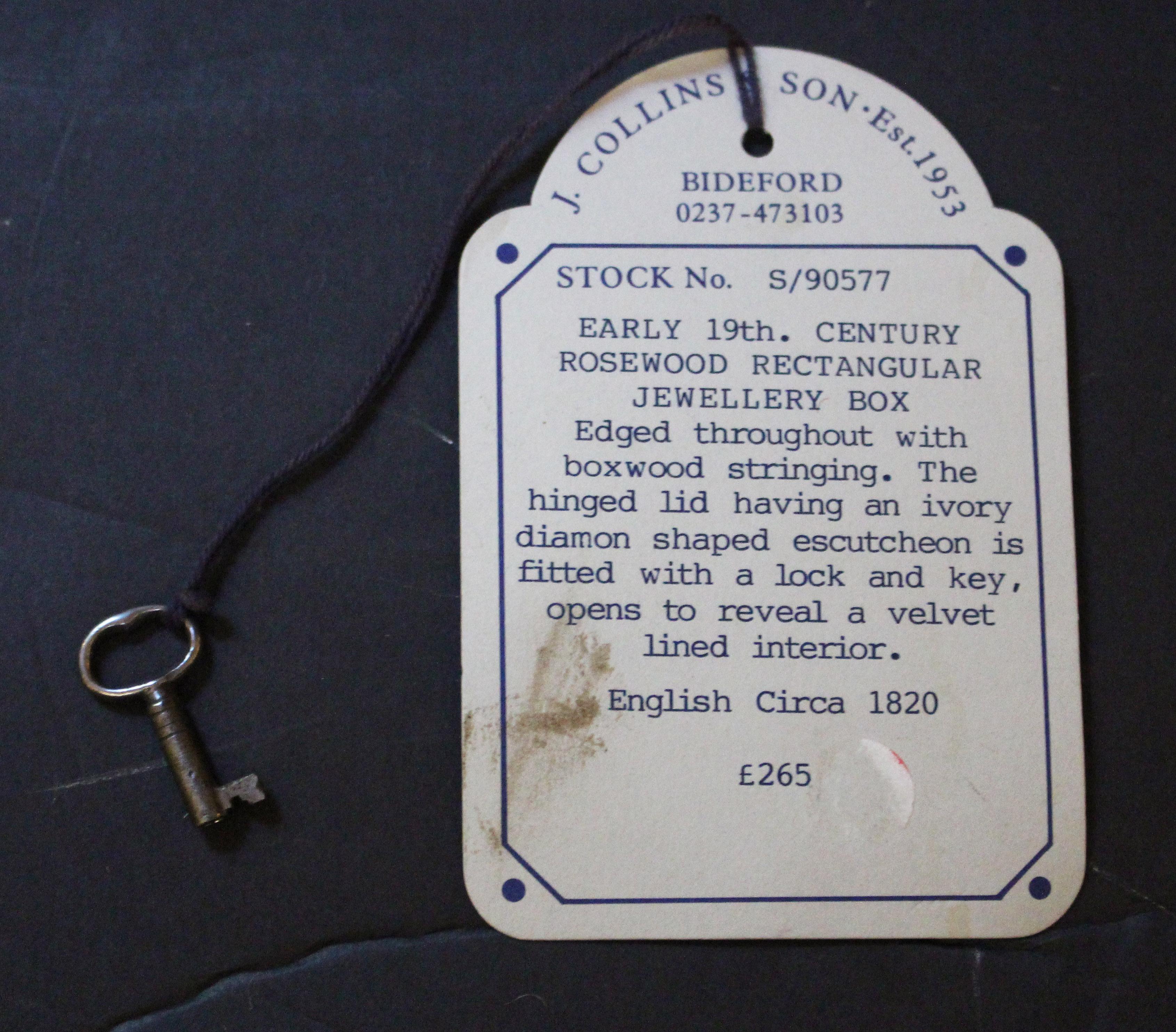 Early 19th Century English Regency Period Jewlery Box In Good Condition For Sale In Chapel Hill, NC