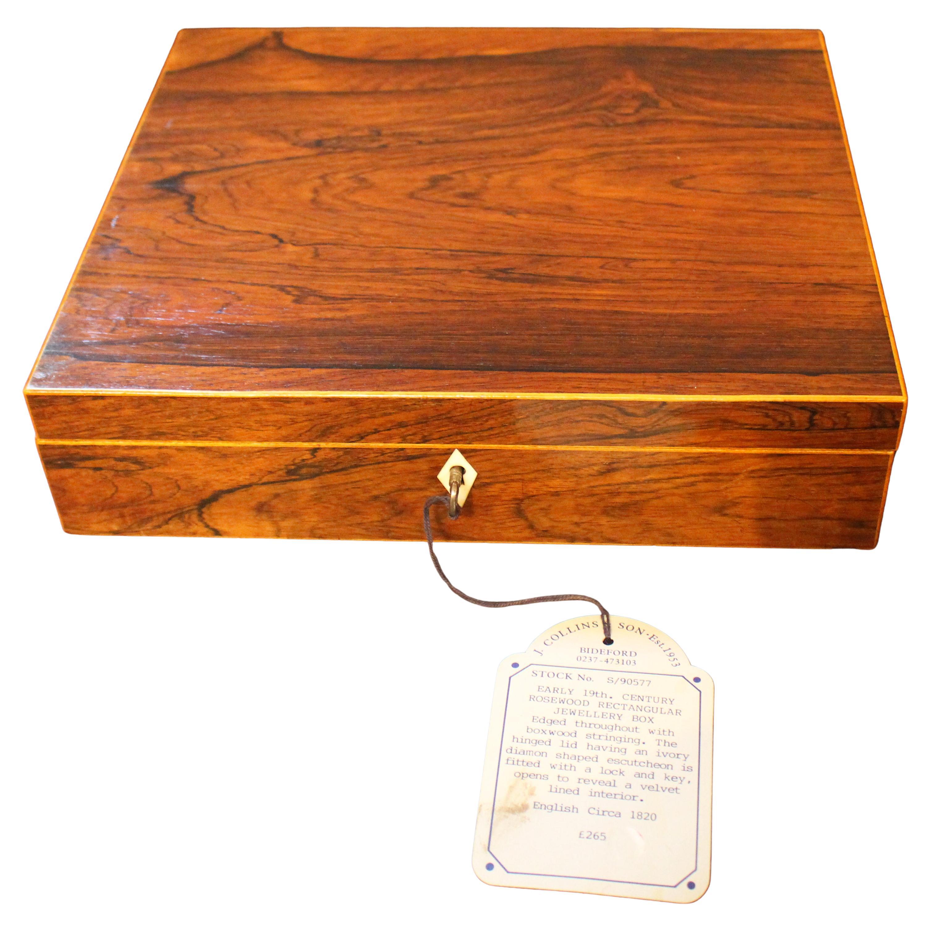 Early 19th Century English Regency Period Jewlery Box For Sale
