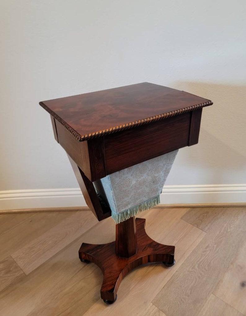 Early 19th Century English Regency Period Sewing Table For Sale 2