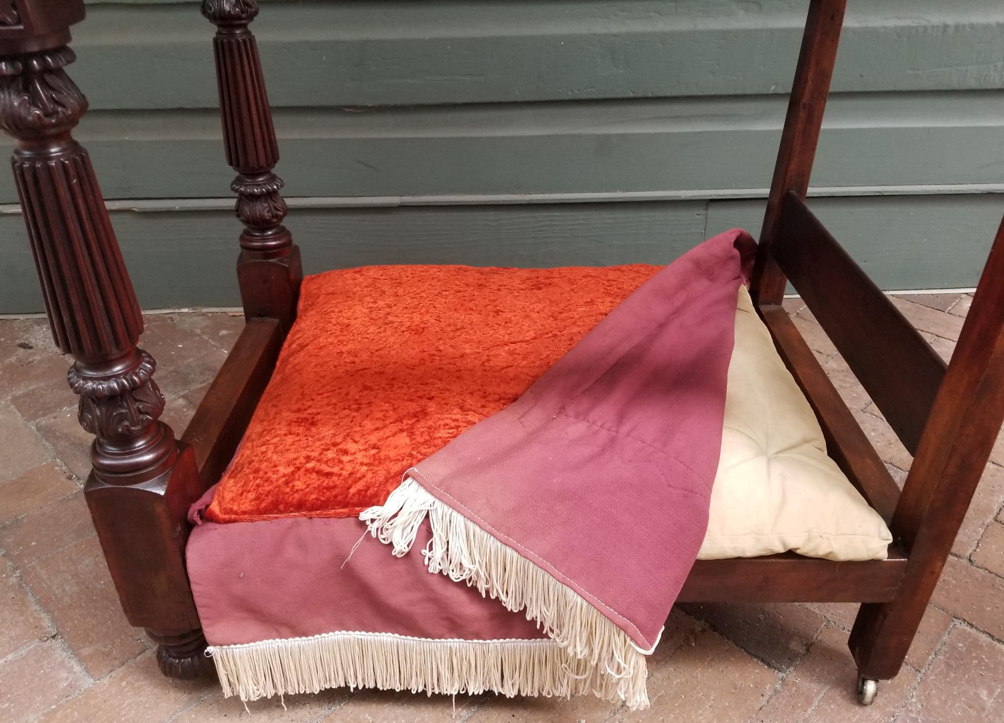 Early 19th Century English Regency Salesmen Sample Four Poster Bed with Canopy 1