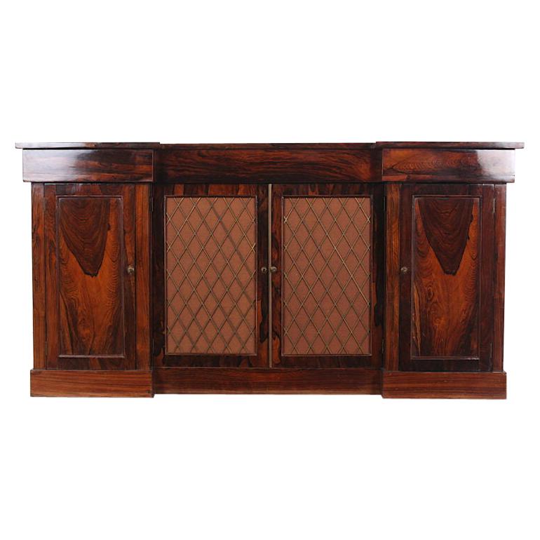 Early 19th Century English Regency Side Cabinet Buffet Credenza