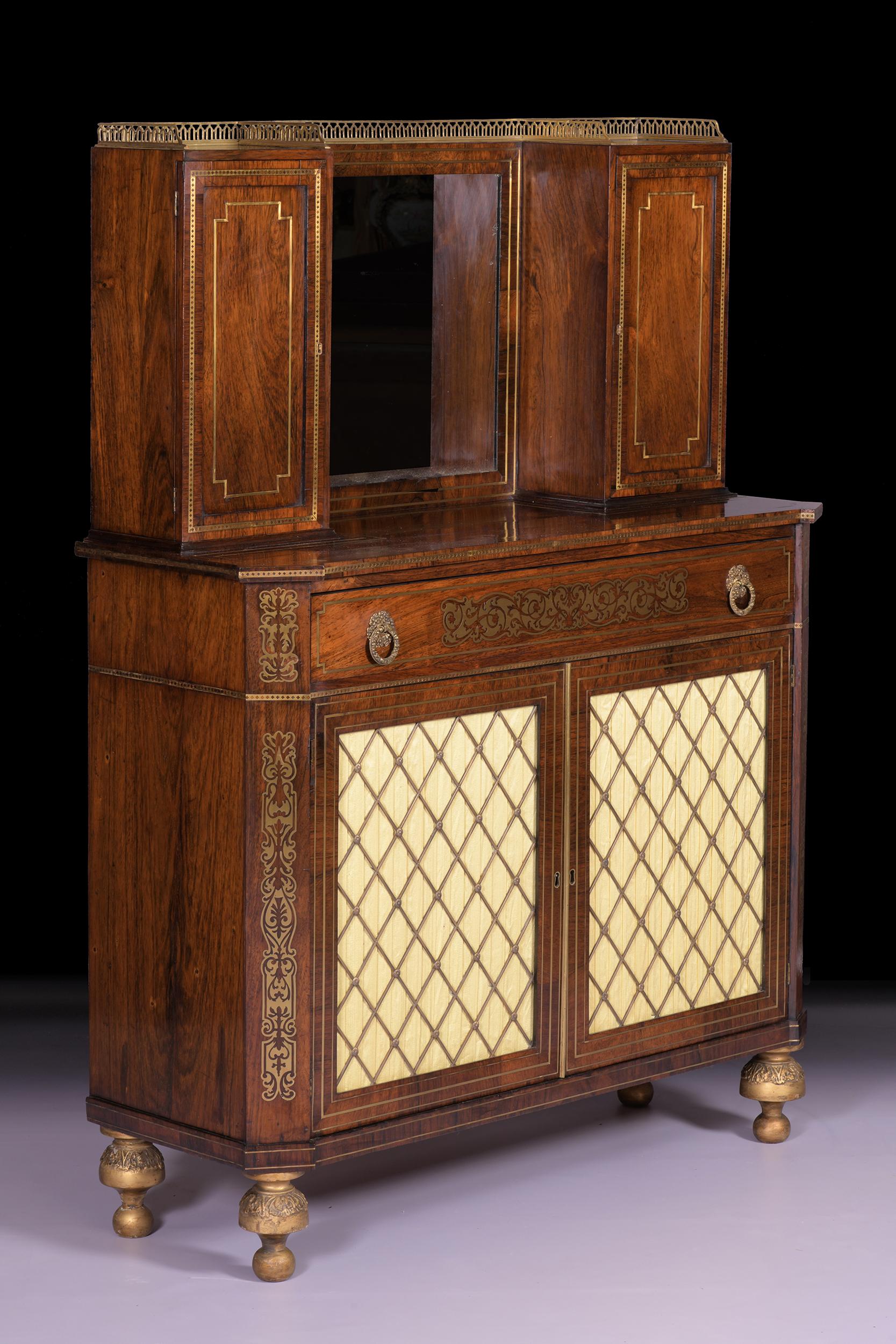 Early 19th Century English Regency Side Cabinet in the Manner of John Mclean In Good Condition For Sale In Dublin, IE