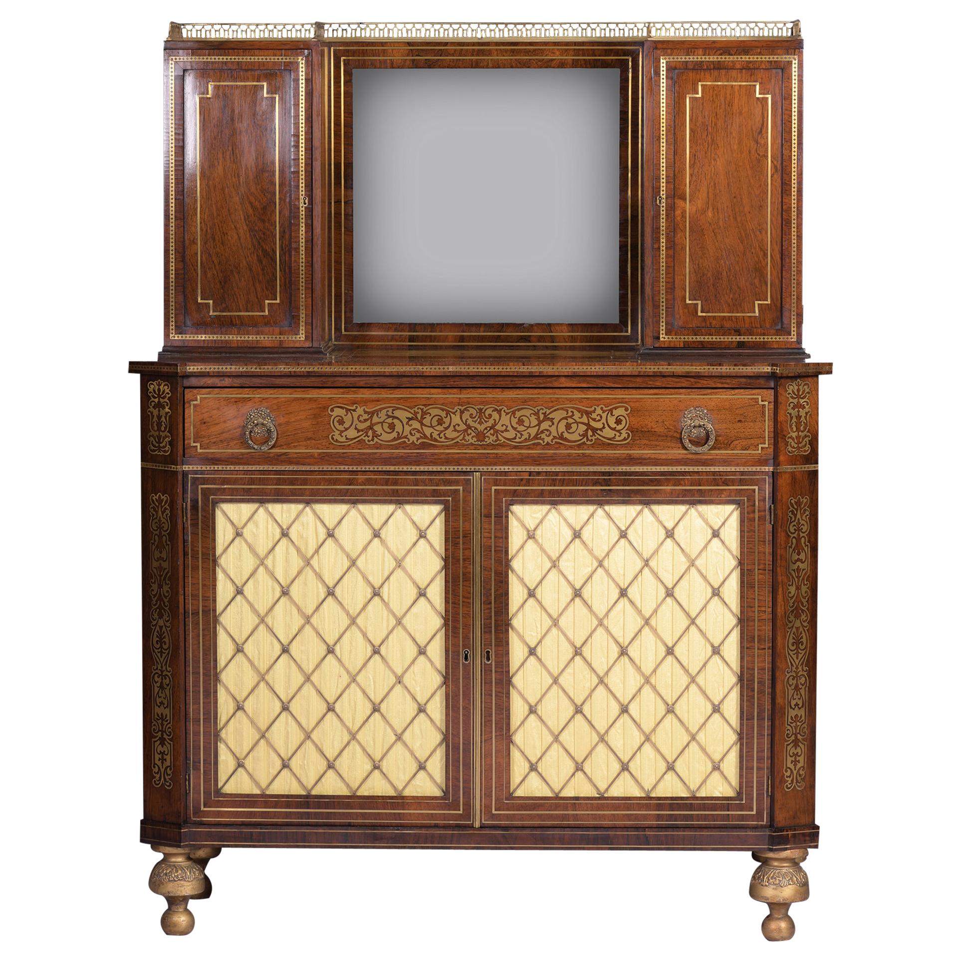 Early 19th Century English Regency Side Cabinet in the Manner of John Mclean For Sale