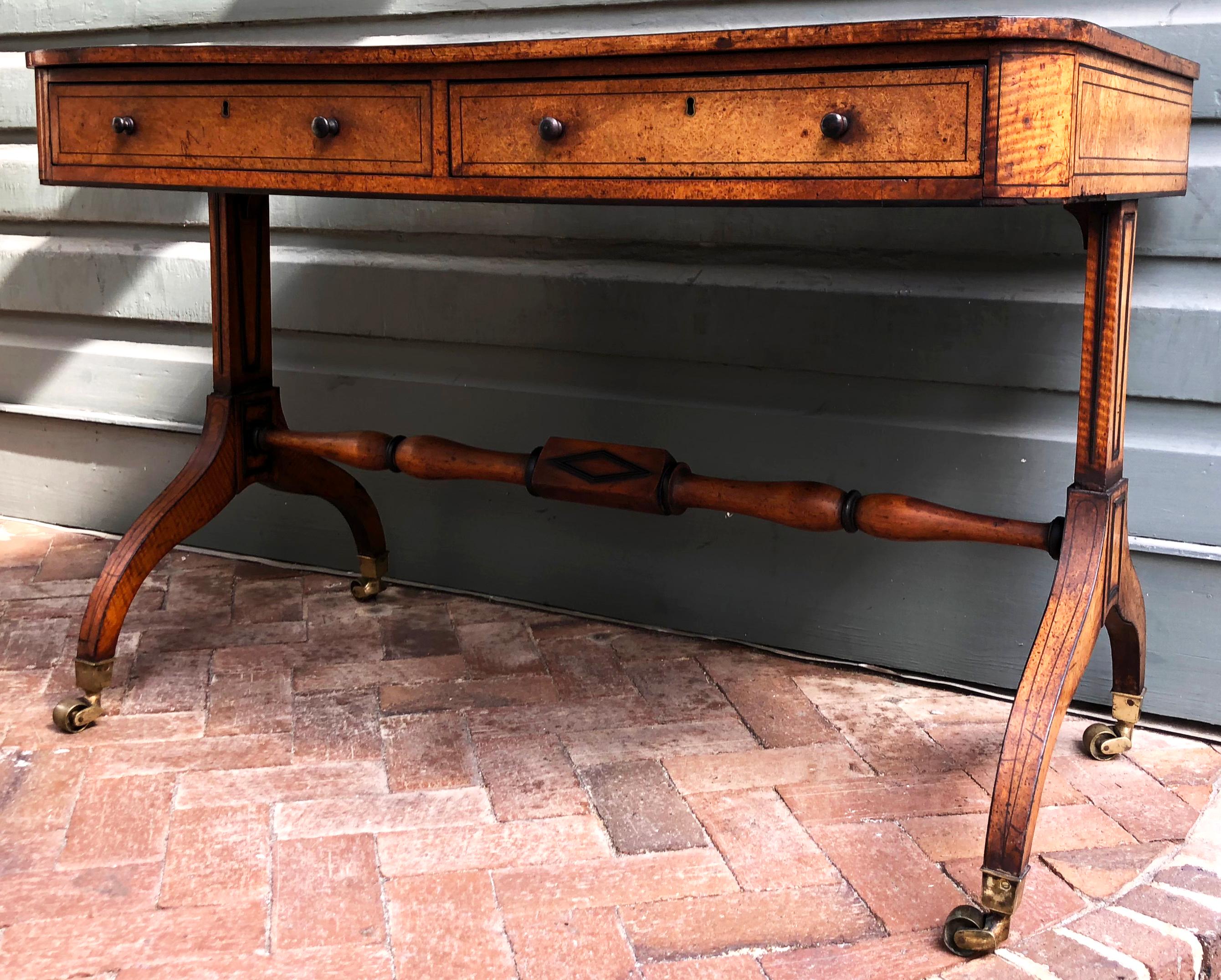 Hand-Crafted Early 19th Century English Regency Sofa or Library Table
