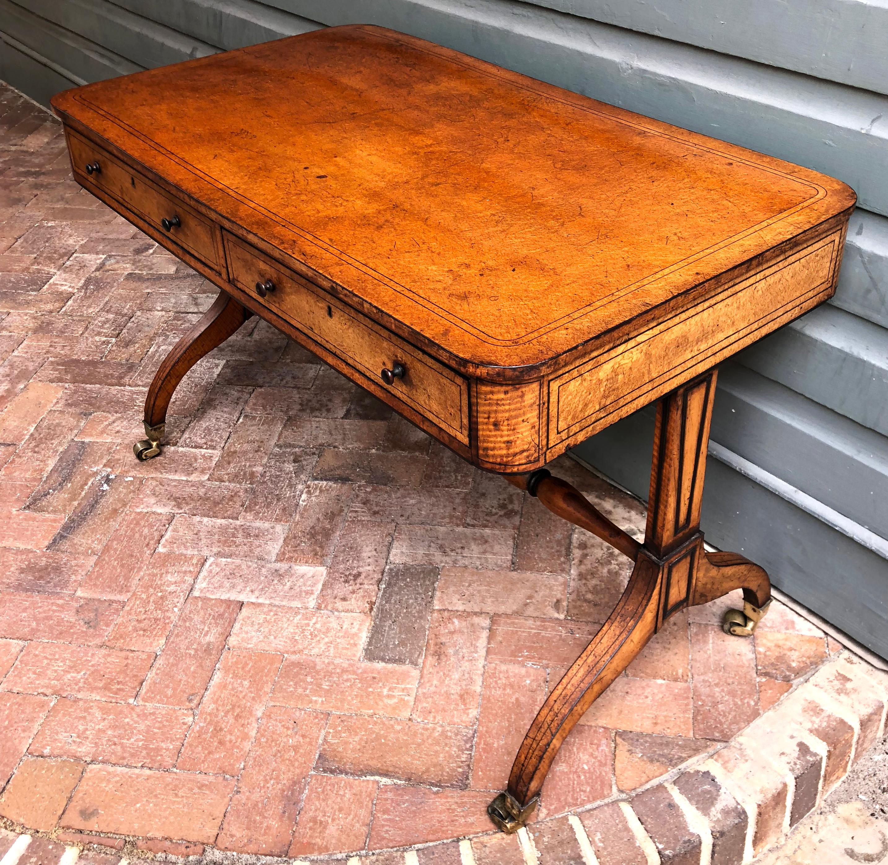 Early 19th Century English Regency Sofa or Library Table In Good Condition In Charleston, SC