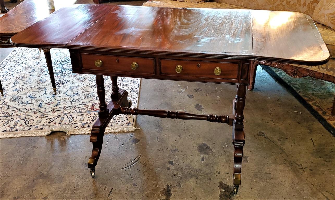 Early 19th Century English Regency Sofa Table For Sale 6