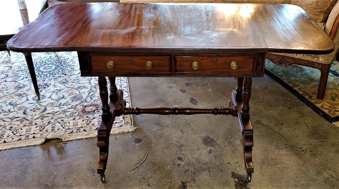 Early 19th Century English Regency Sofa Table For Sale 7