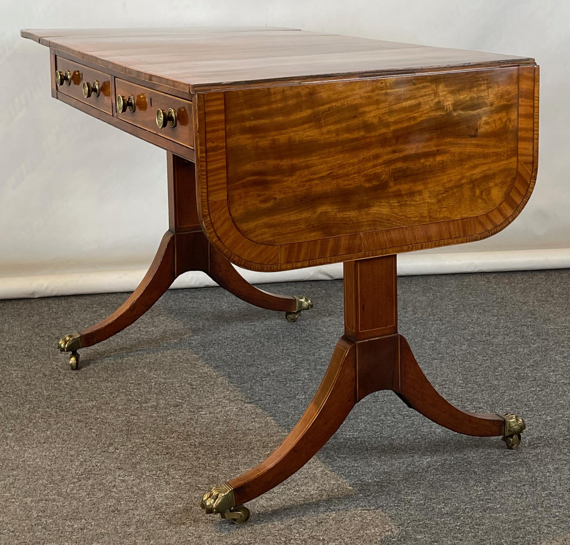 Early 19th Century English Regency Sofa Table 10