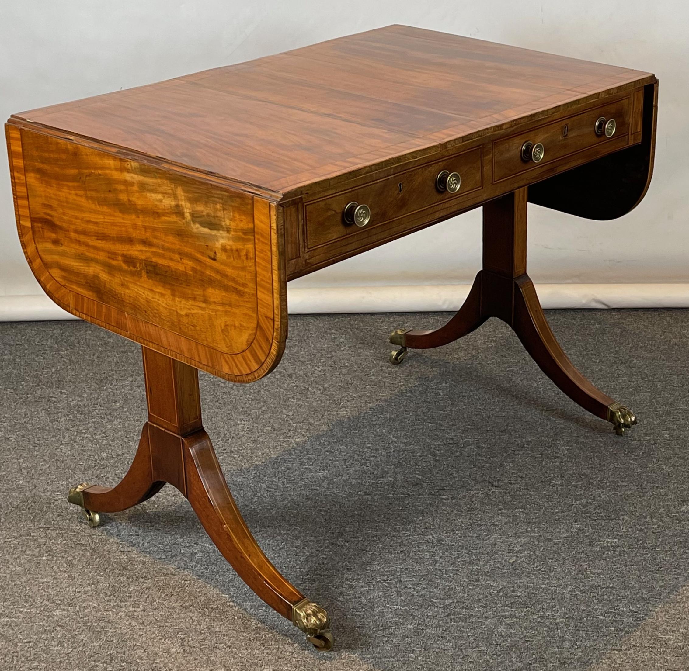 Early 19th Century English Regency Sofa Table 12