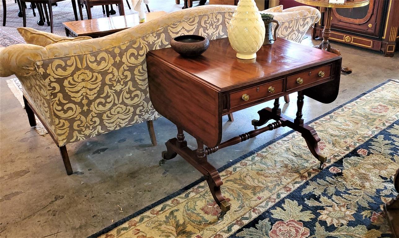 Early 19th Century English Regency Sofa Table For Sale 13