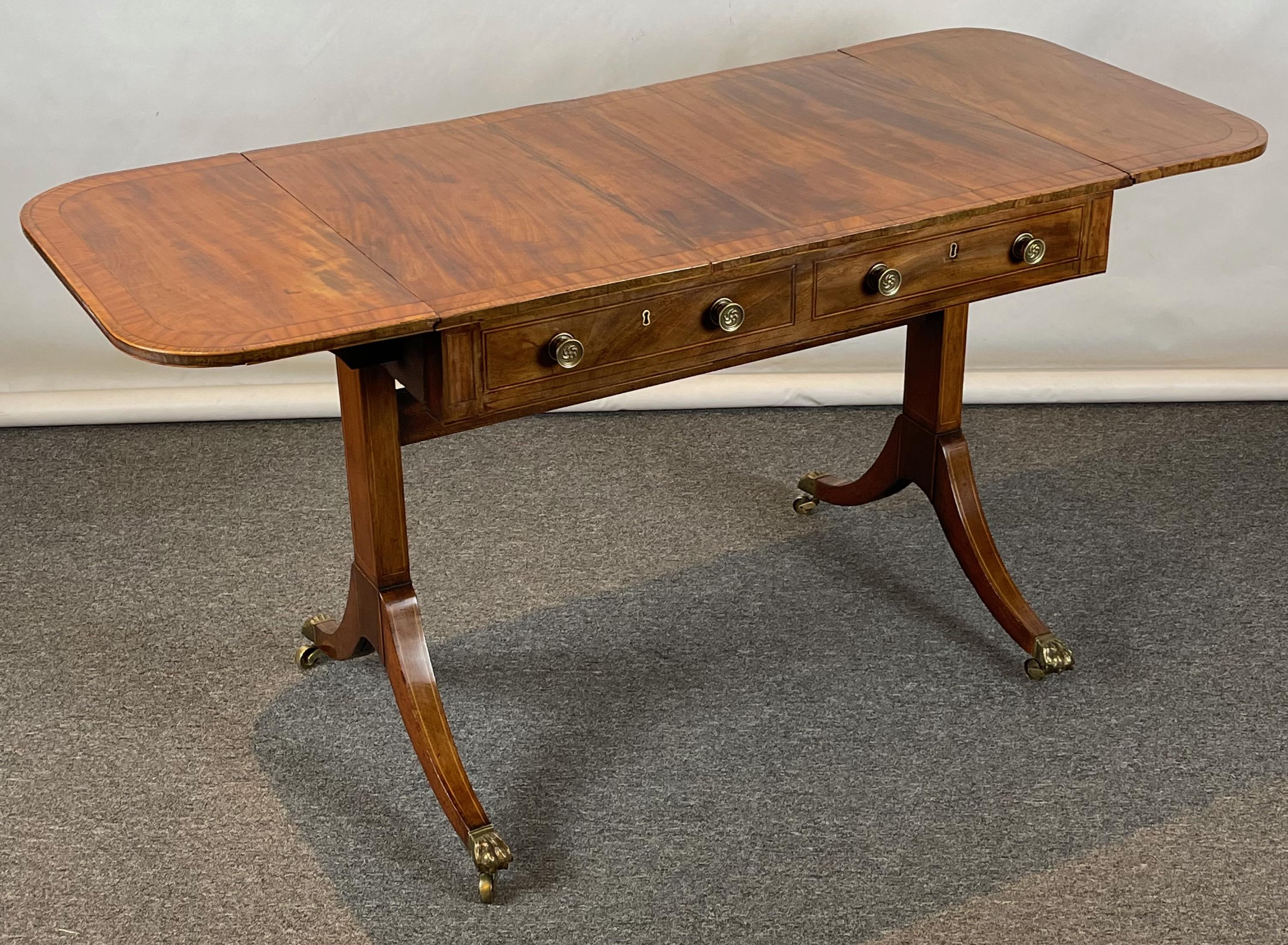 Early 19th Century English Regency Sofa Table 13
