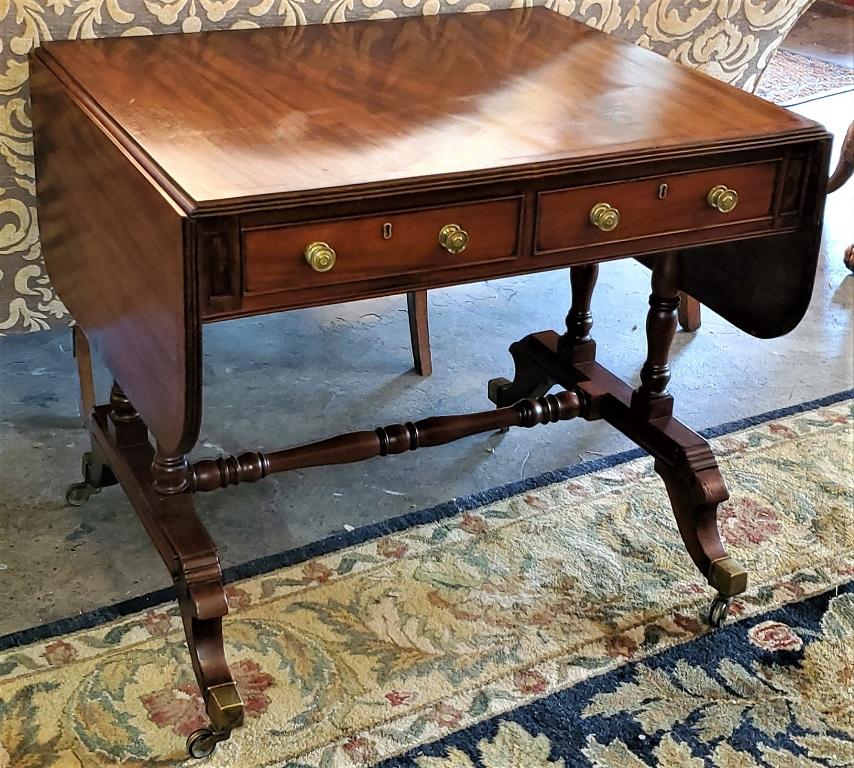 Early 19th Century English Regency Sofa Table For Sale 14