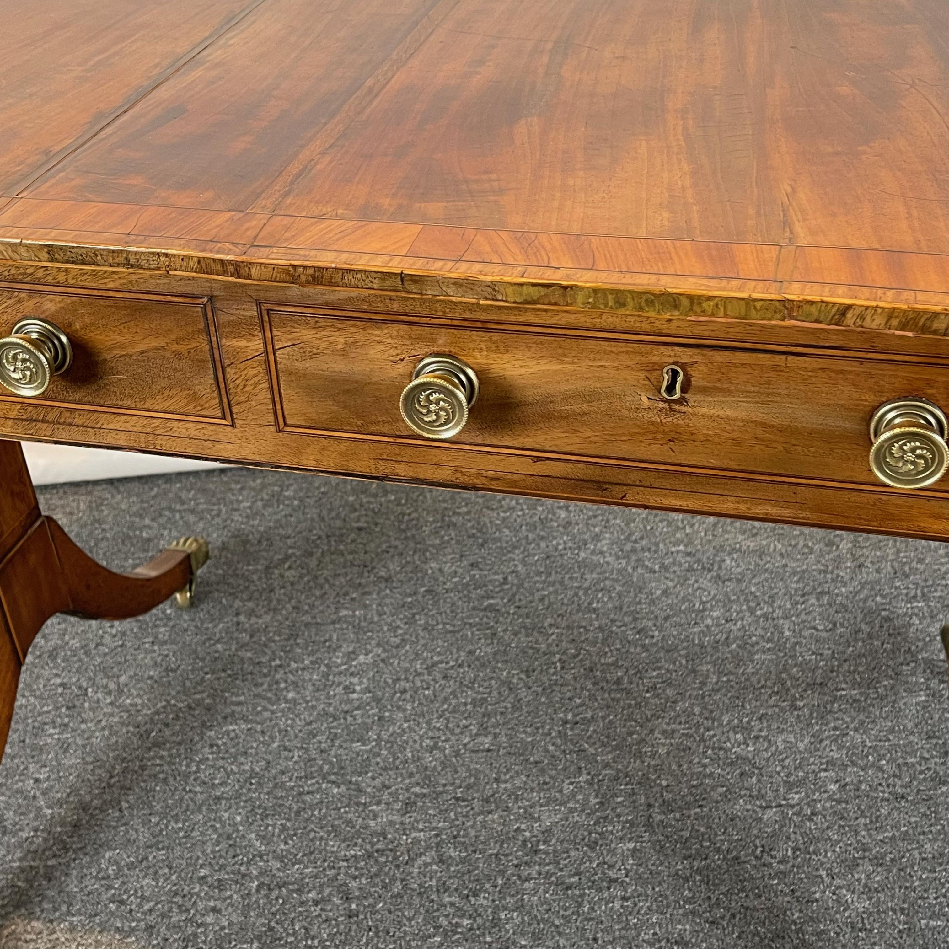 Early 19th Century English Regency Sofa Table 14