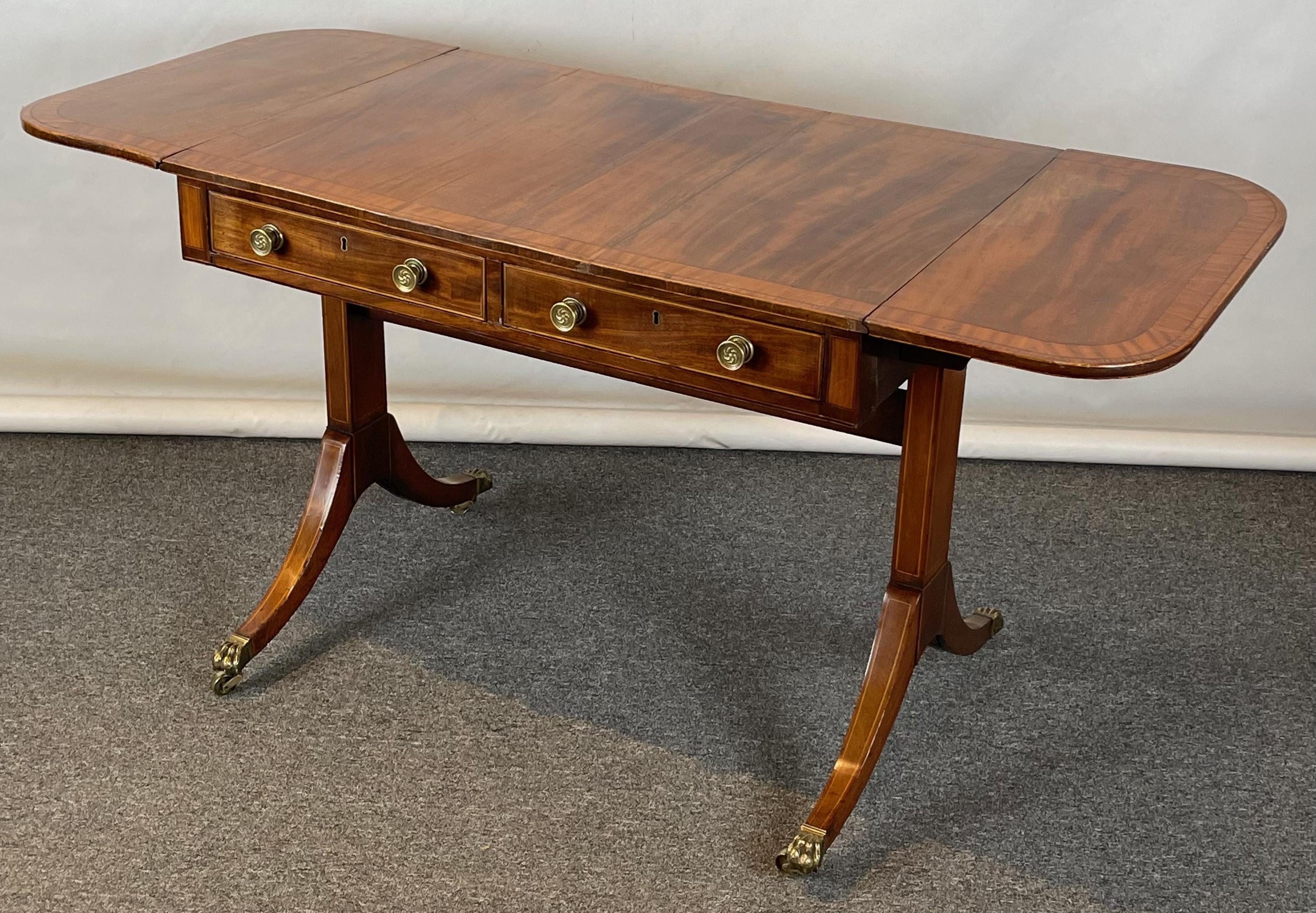 Early 19th Century English Regency Sofa Table 1