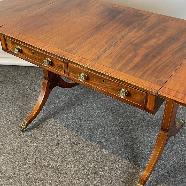 Early 19th Century English Regency Sofa Table For Sale 2