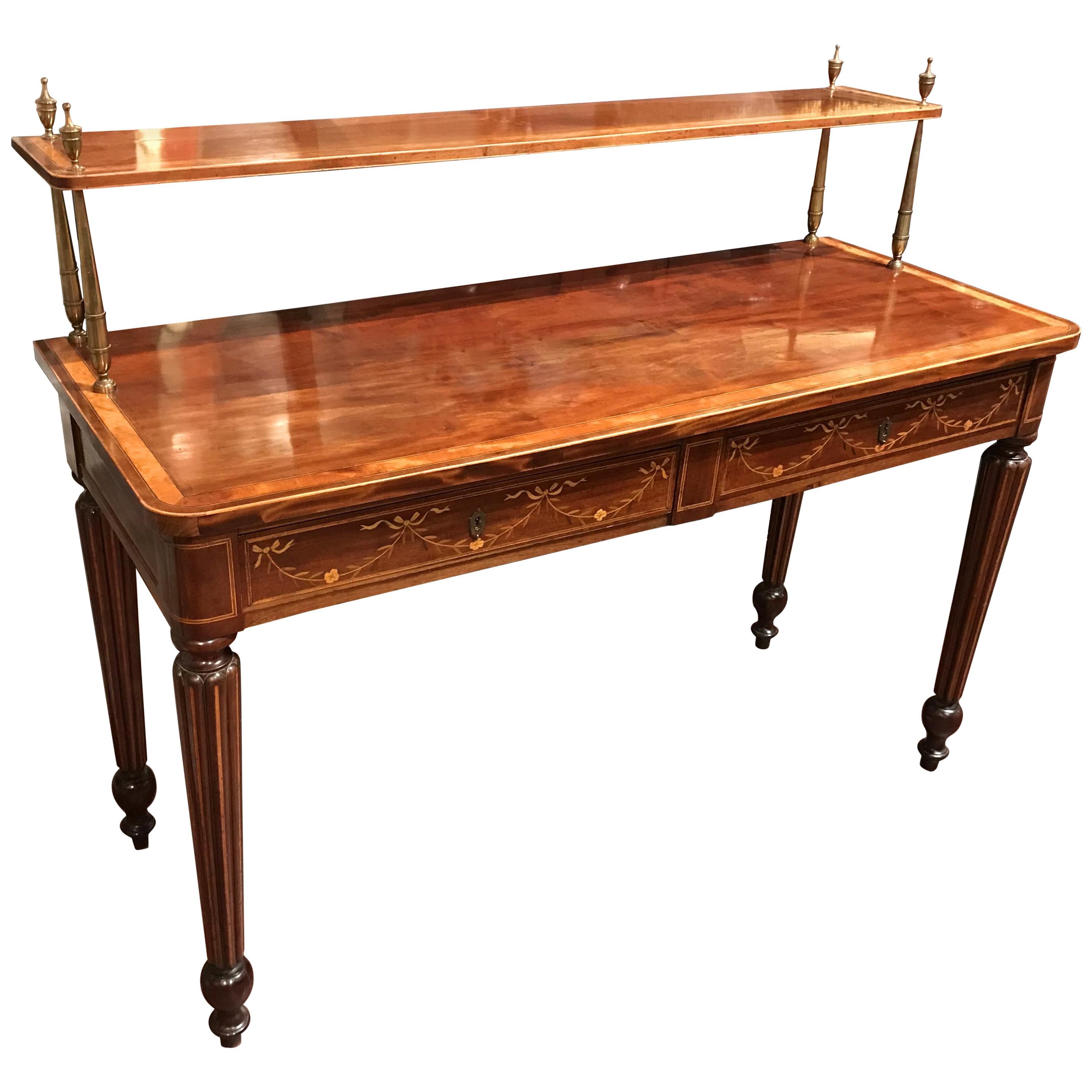 Early 19th Century English Regency Two-Tier Mahogany Server or Sideboard