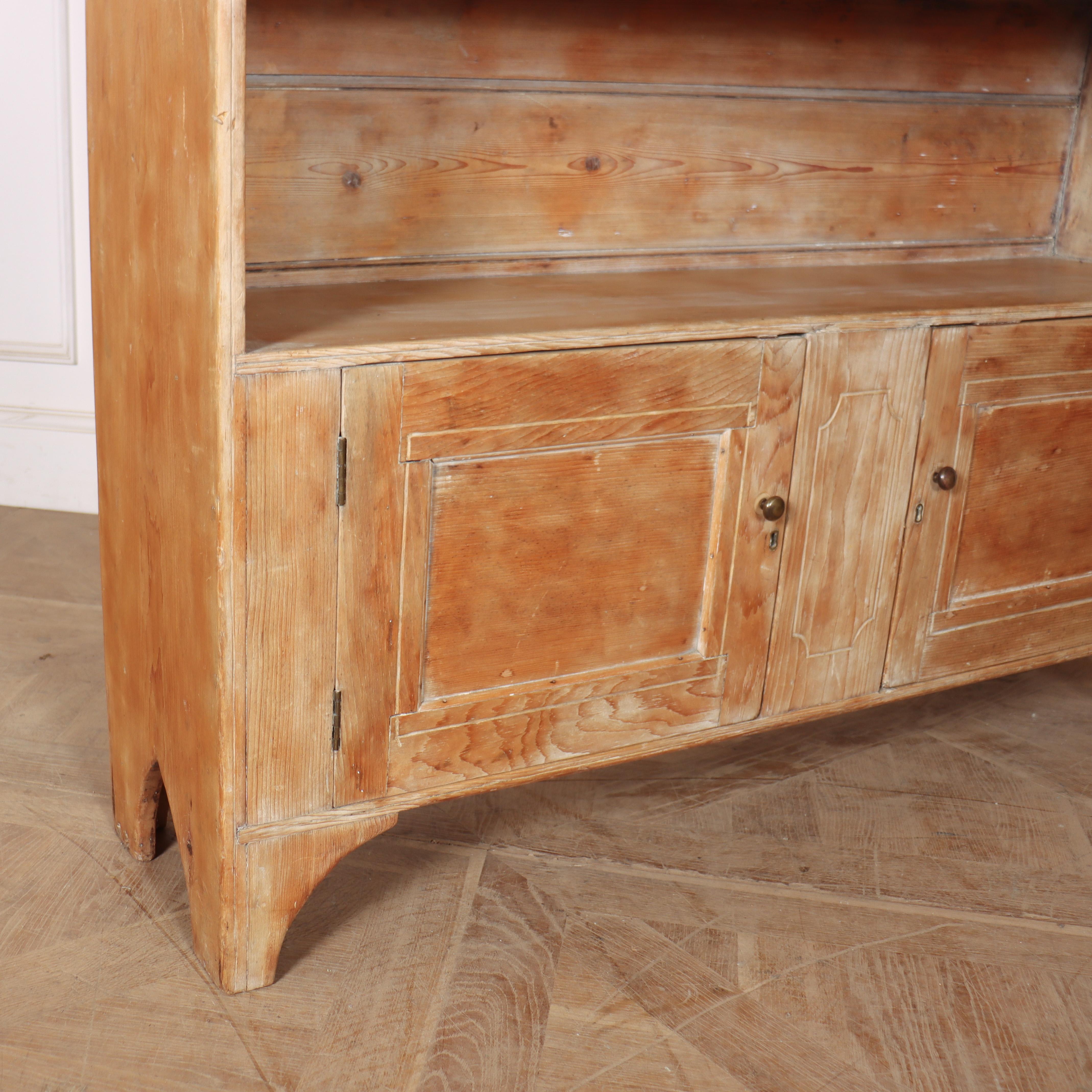 Pine Early 19th Century English Regency Waterfall Bookcase