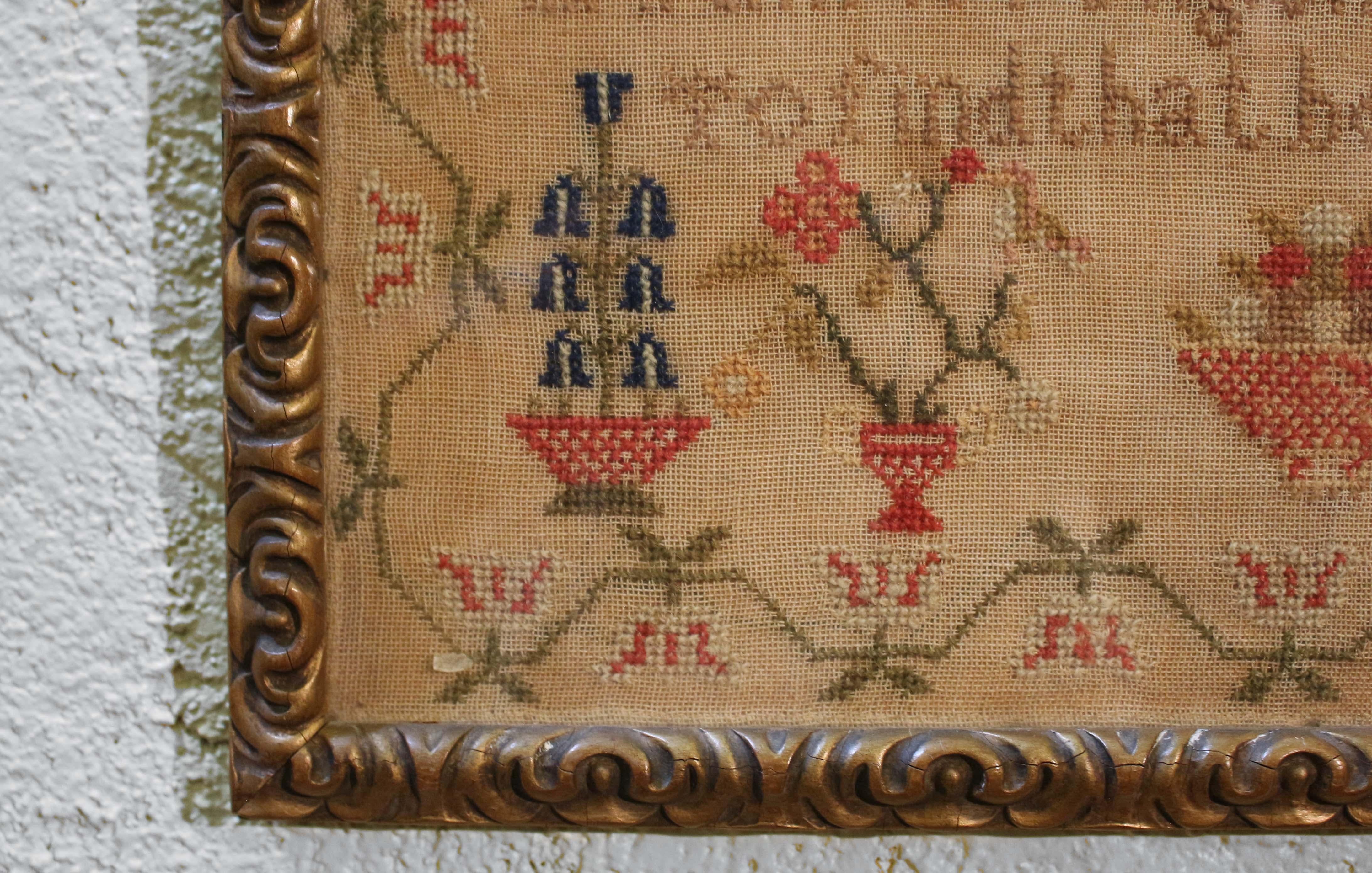 Early 19th Century English Sampler by Betty Dent, Aged 8 2