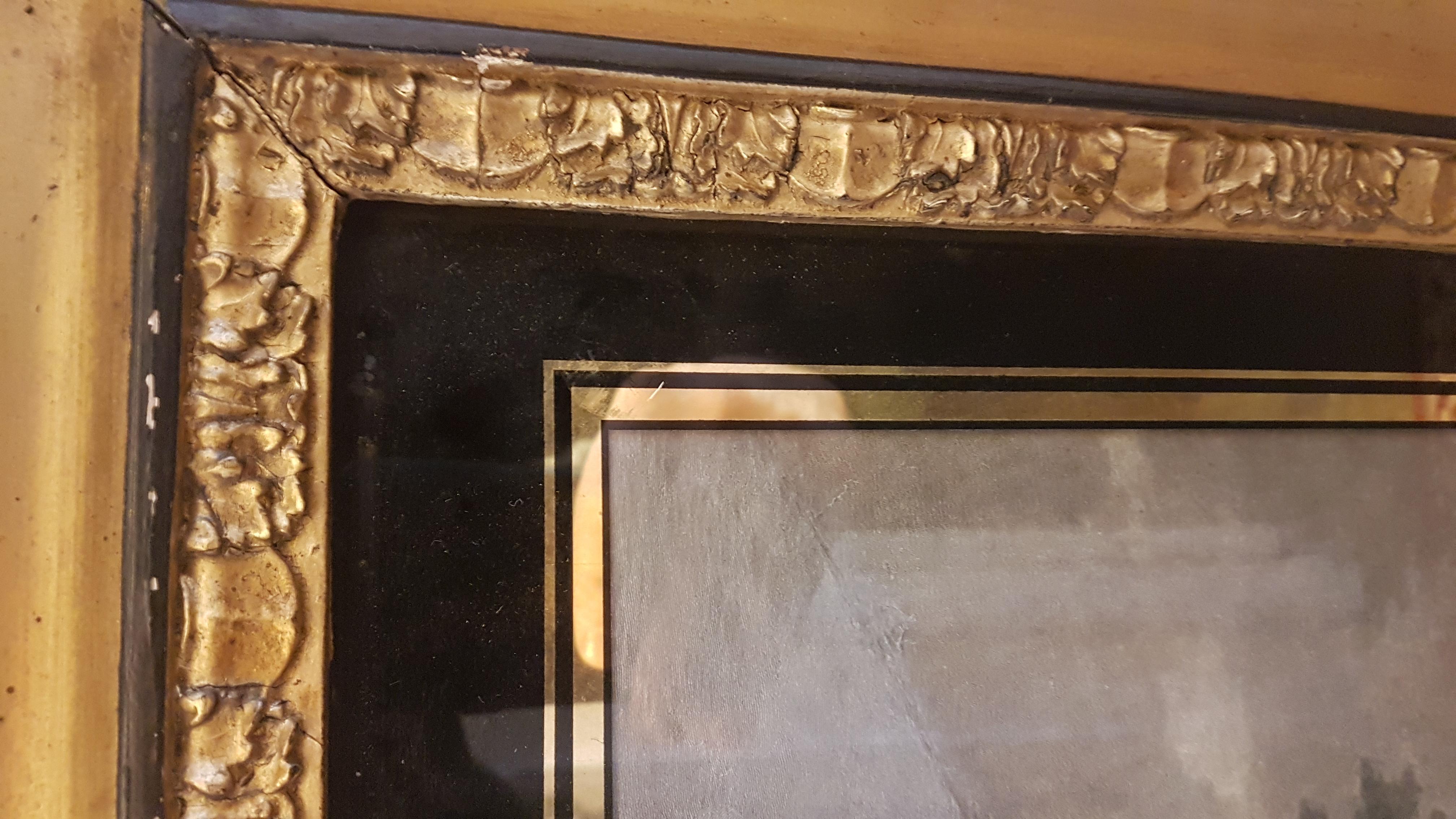 Early 19th Century English School Hunting Scenes in Églomisé and Gilt Frames 3