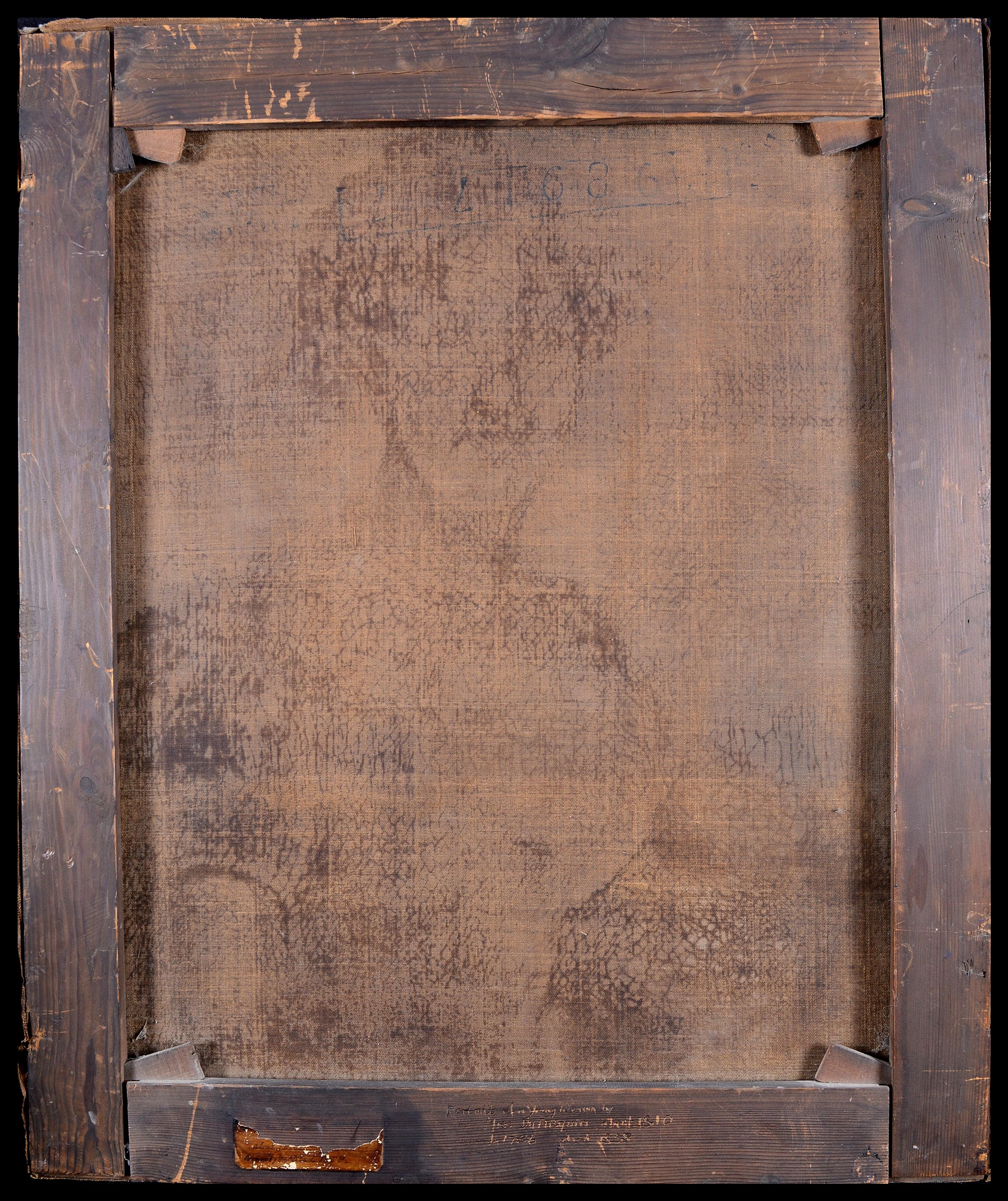 Portrait of a Lady - Large Antique English Georgian Early 19th Century Painting For Sale 5