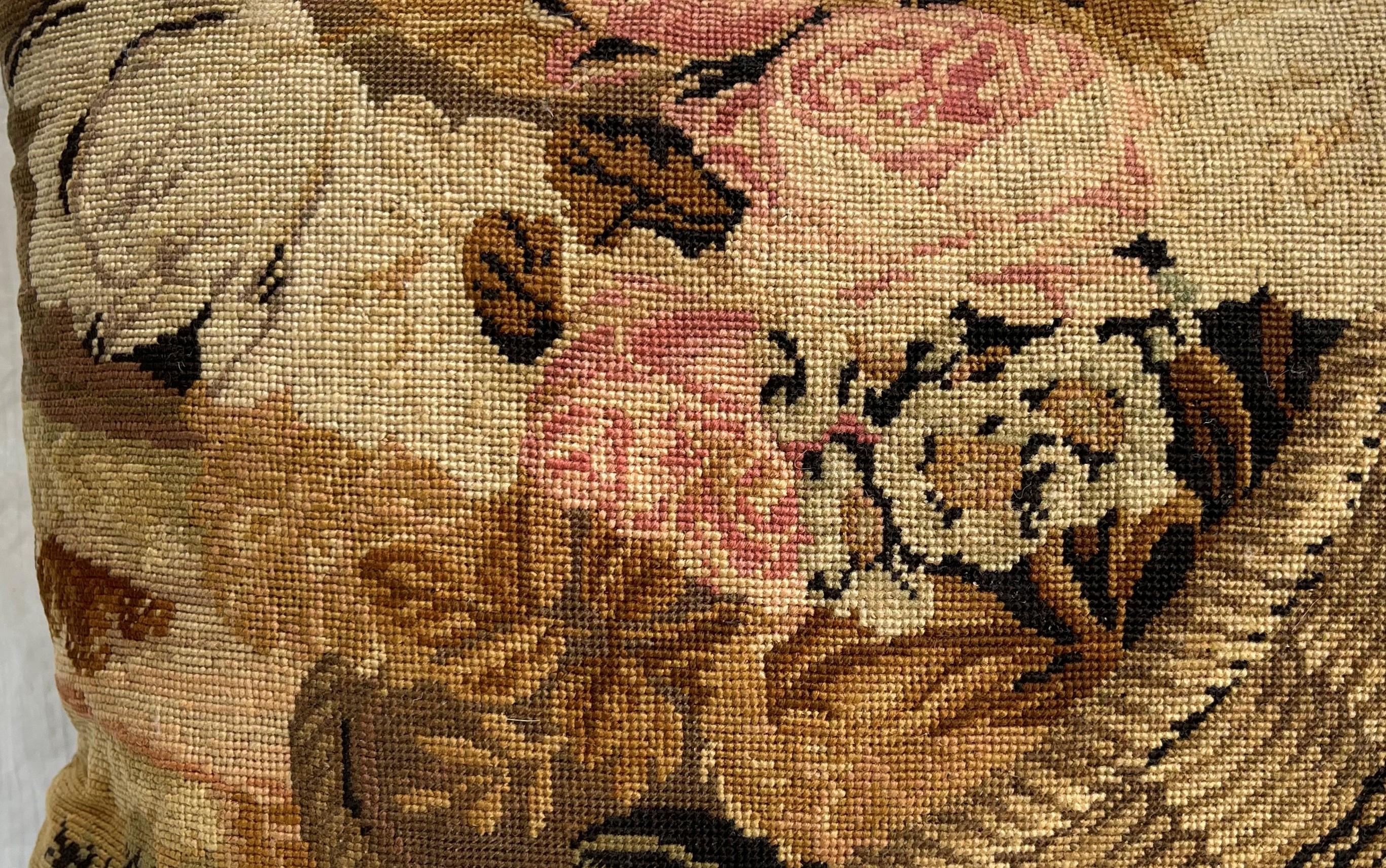 Englisches Wandteppich-Kissen aus dem frühen 19. Jahrhundert - 15