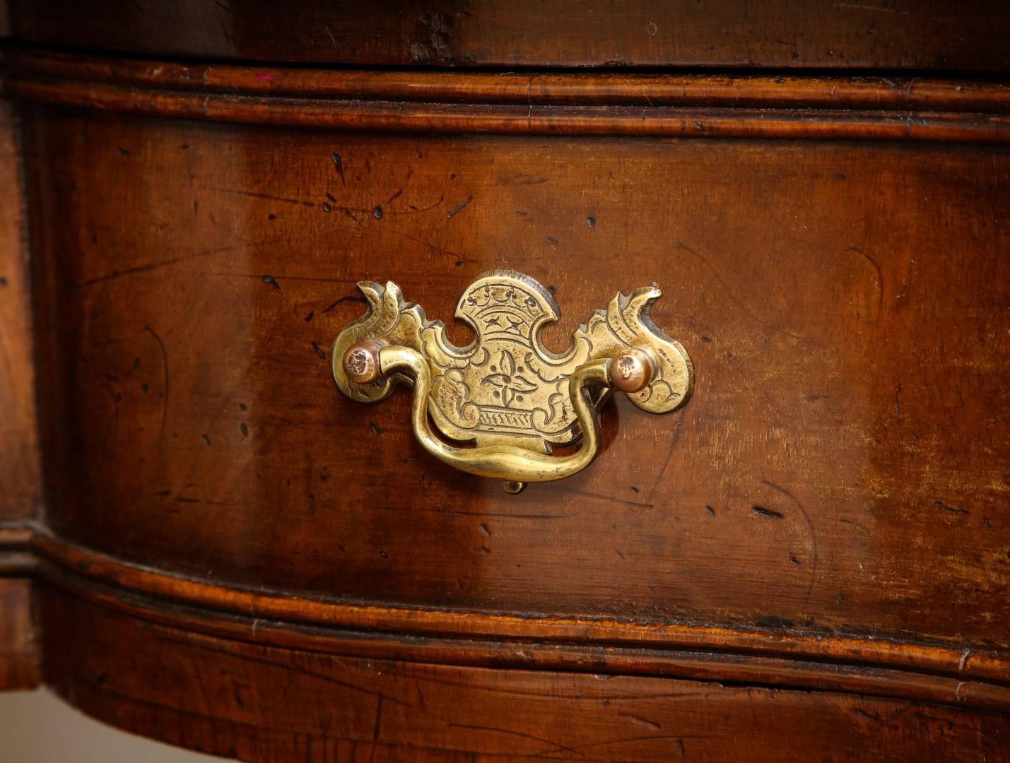 Early 19th Century English Walnut Demilune Console Tables 1