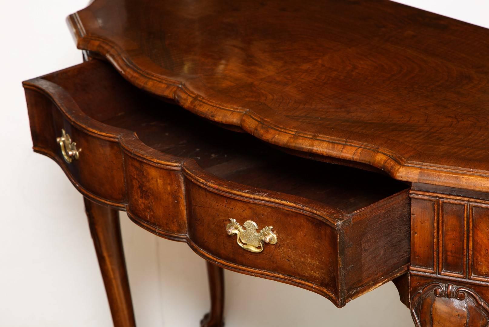 Early 19th Century English Walnut Demilune Console Tables 2