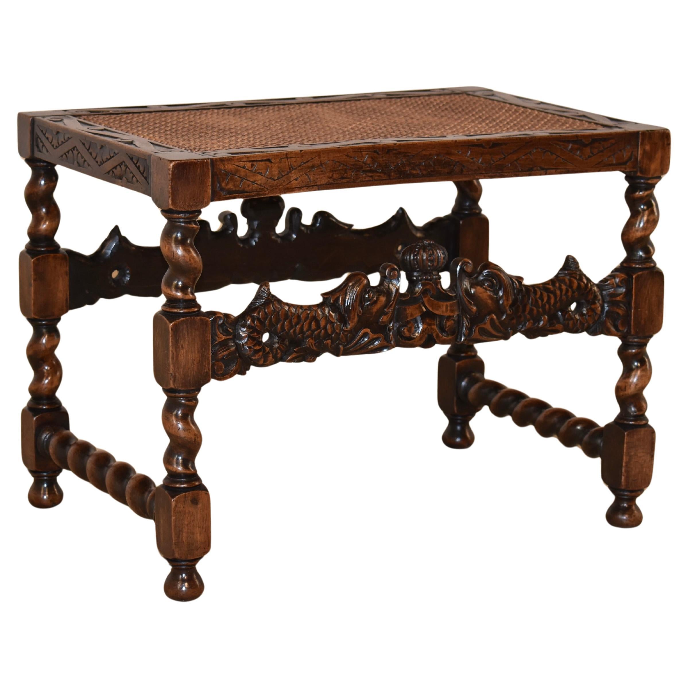 Early 19th Century English Walnut Stool