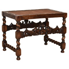 Antique Early 19th Century English Walnut Stool