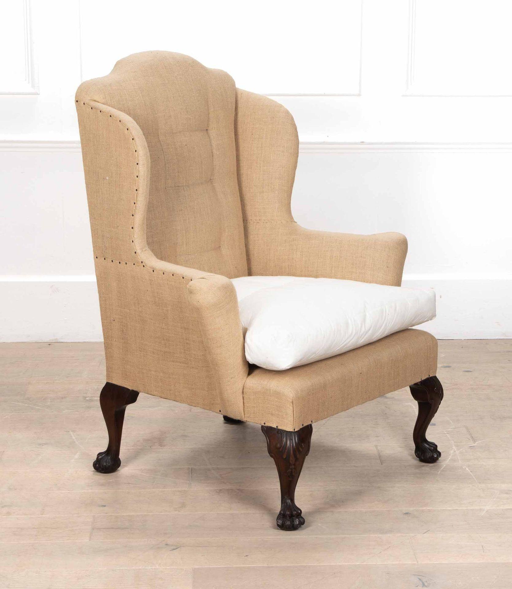 Country Early 19th Century English Wing Chair For Sale