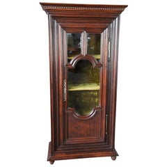 Antique Early 19th Century European Oak Curio Display Cabinet Vitrine Bookcase 76