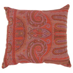 Early 19th Century European Paisley Wool Pillow