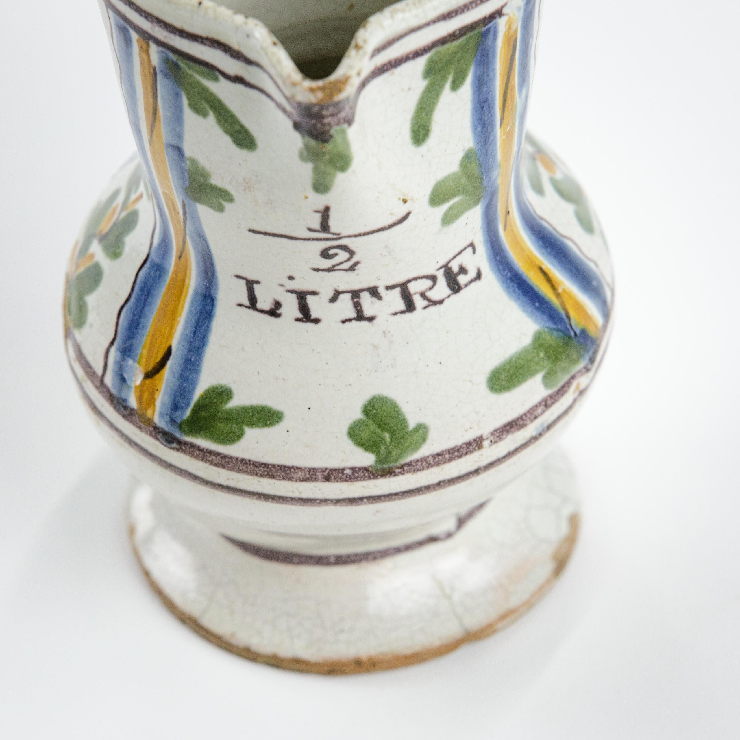 Early 19th Century Faience Demi Litre Carafe 6