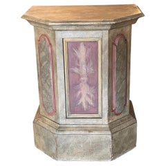 Antique Early 19th Century Faux Marble Pedestal