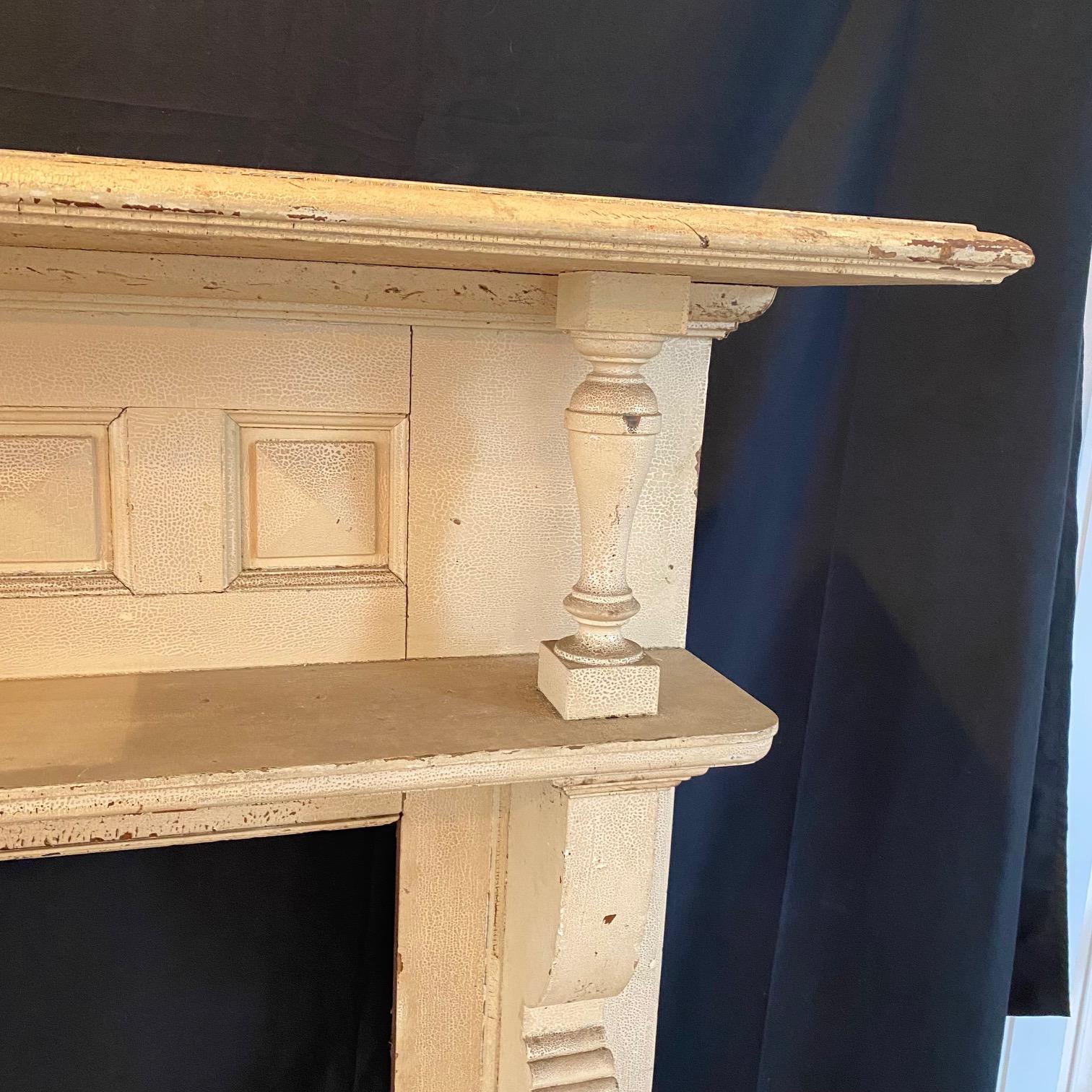 Early 19th Century Federal Fireplace Mantel Found in Maine For Sale 4