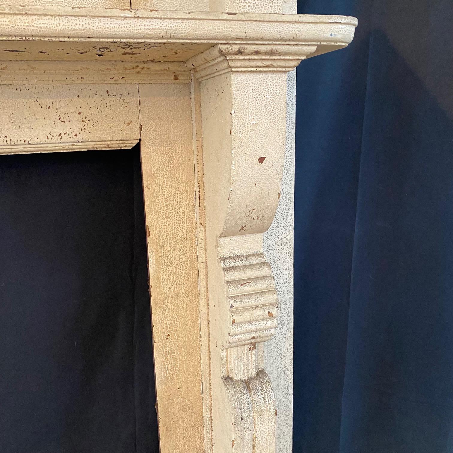 Early 19th Century Federal Fireplace Mantel Found in Maine For Sale 9