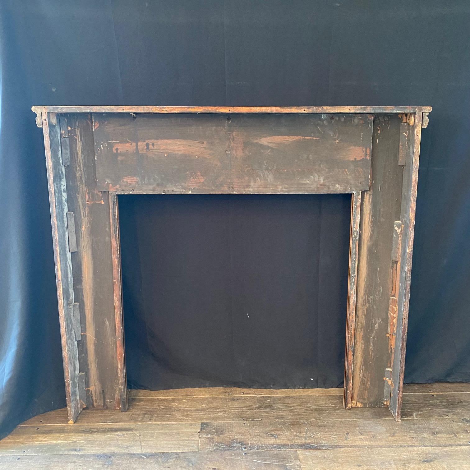 Early 19th Century Federal Fireplace Mantel Found in Maine For Sale 12
