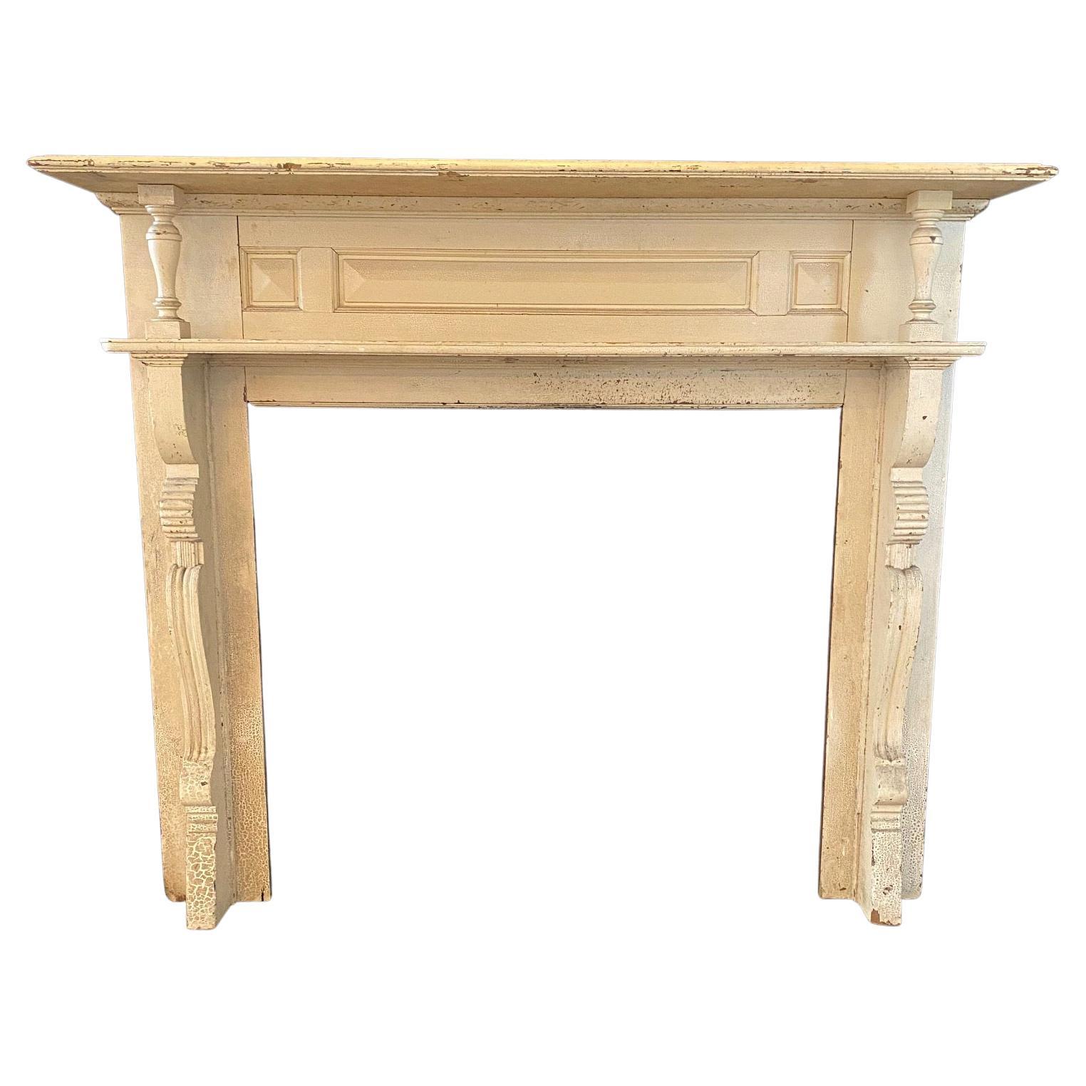 Early 19th Century Federal Fireplace Mantel Found in Maine For Sale